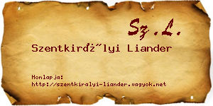 Szentkirályi Liander névjegykártya